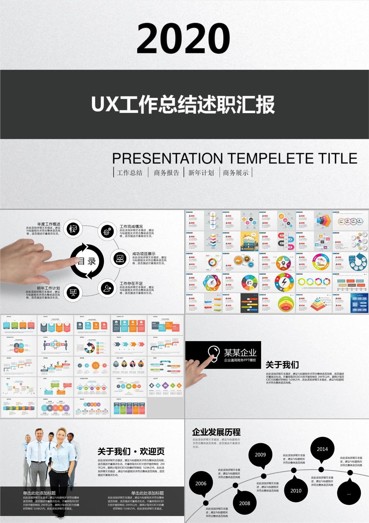 【精品】UX工作總結述職匯報PPT模板