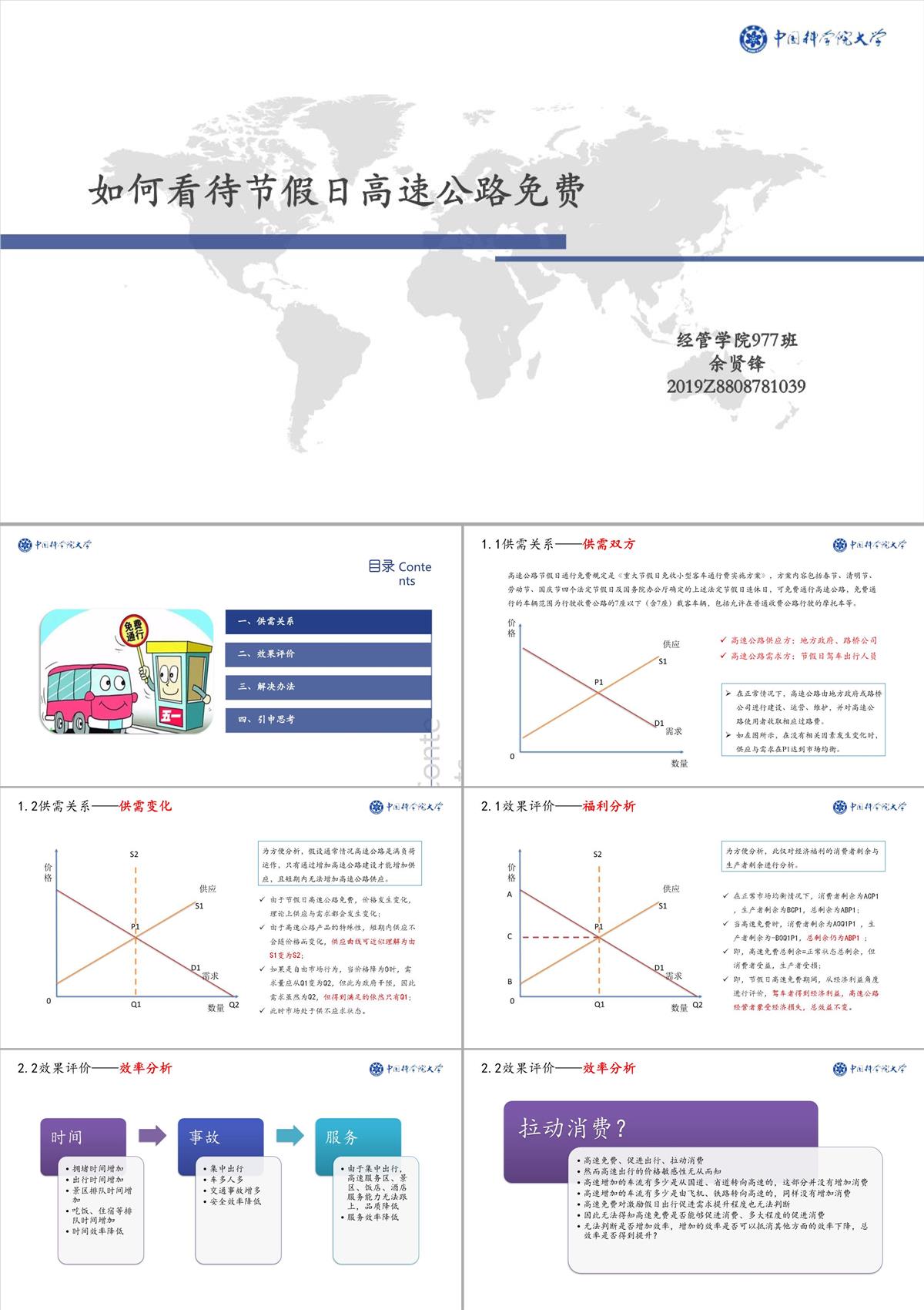 管理經(jīng)濟學(xué)——如何看待節(jié)假日高速公路免費PPT模板