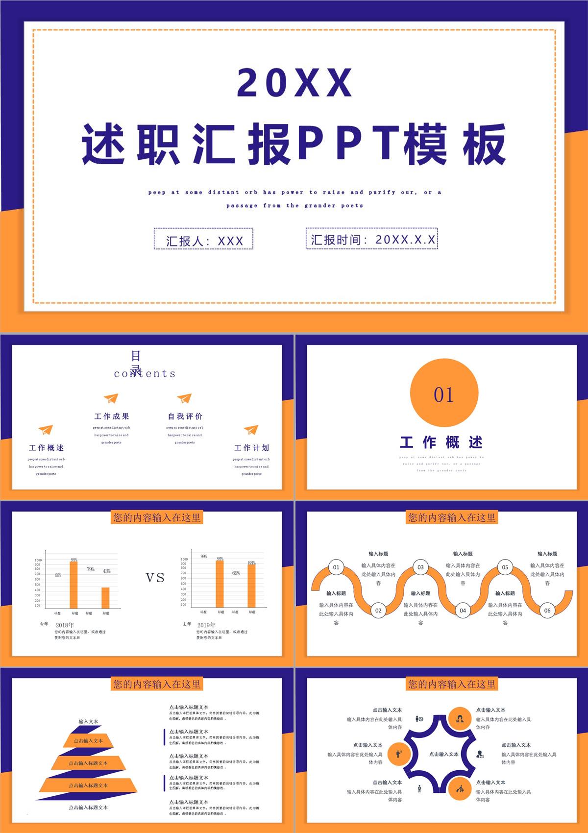 述職匯報(bào)PPT模板