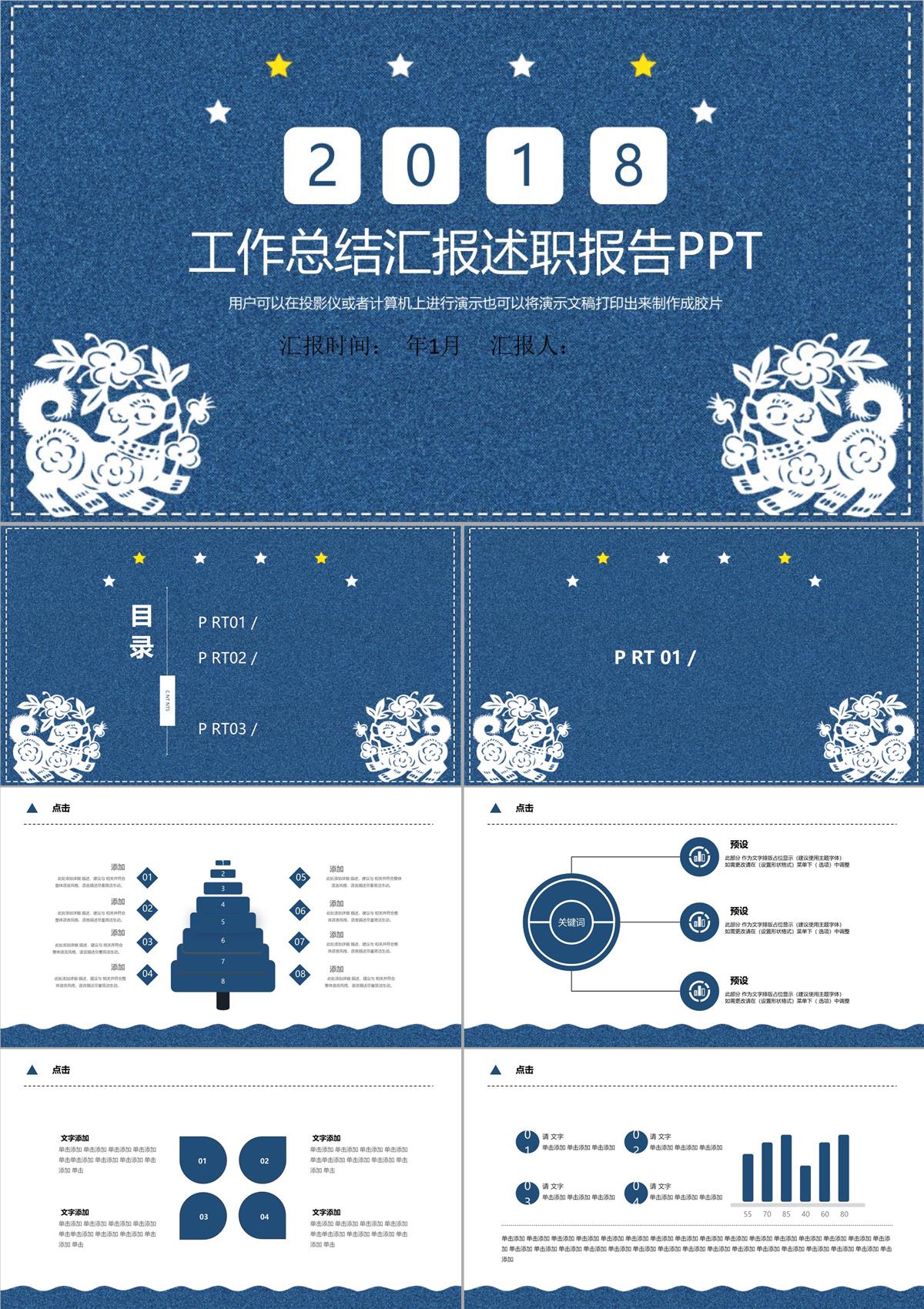 工作述职报告工作总结汇报PPT模板