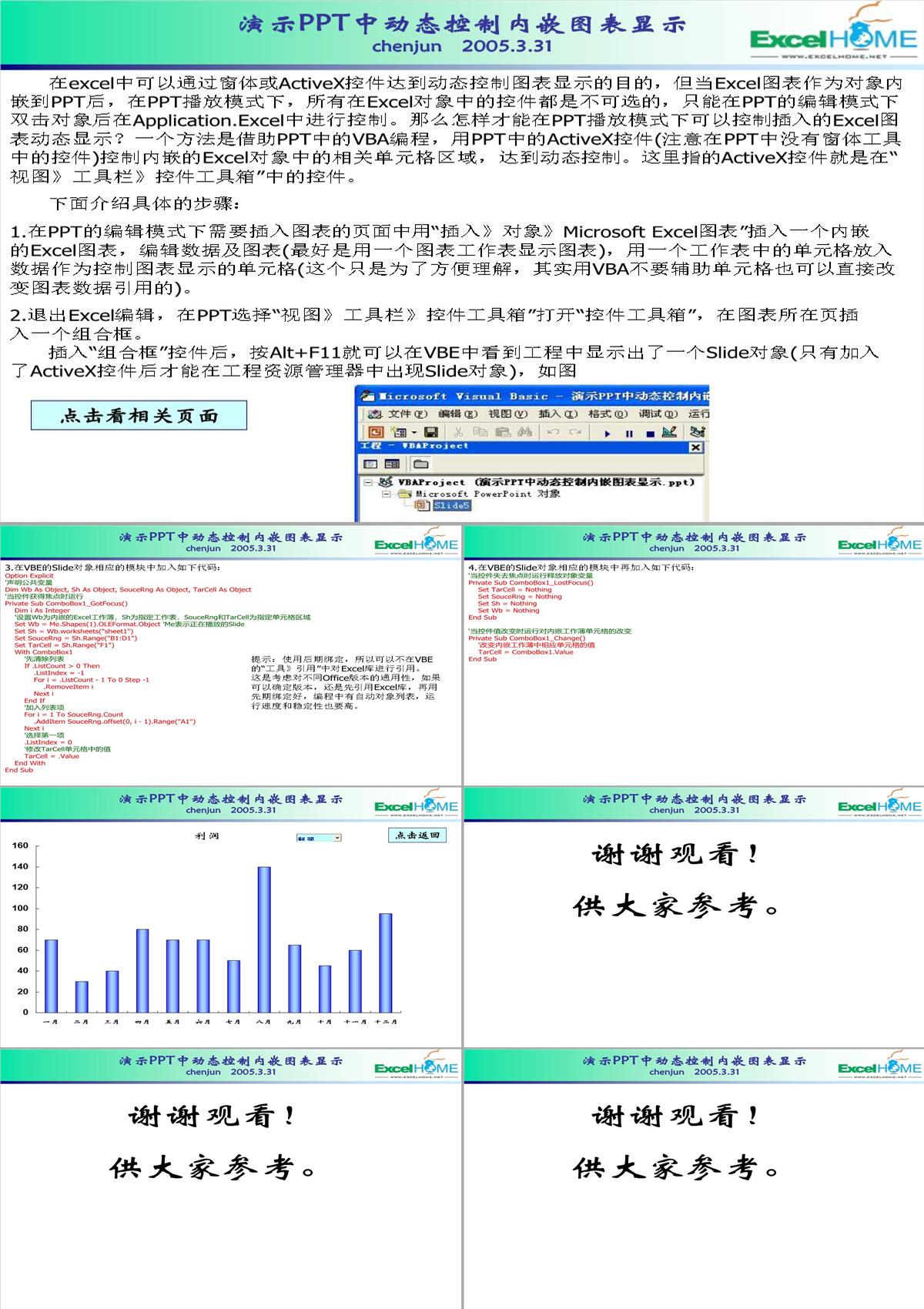 演示PPT中动态控制内嵌图表显示PPT模板