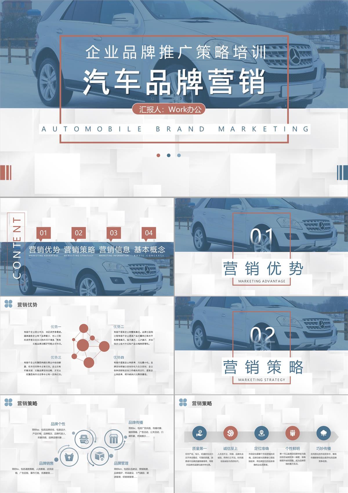 汽車品牌營銷案例分析企業品牌推廣策略培訓課程學習PPT模板