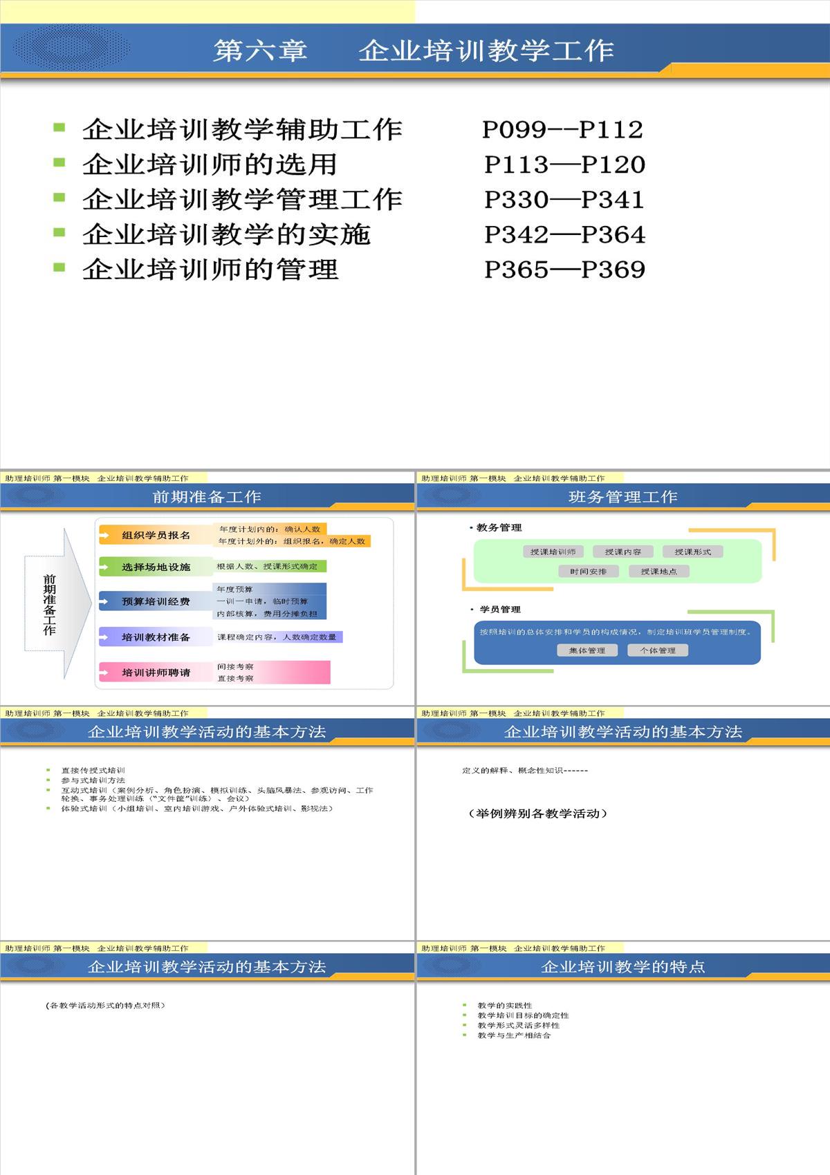 企業培訓教學工作PPT模板