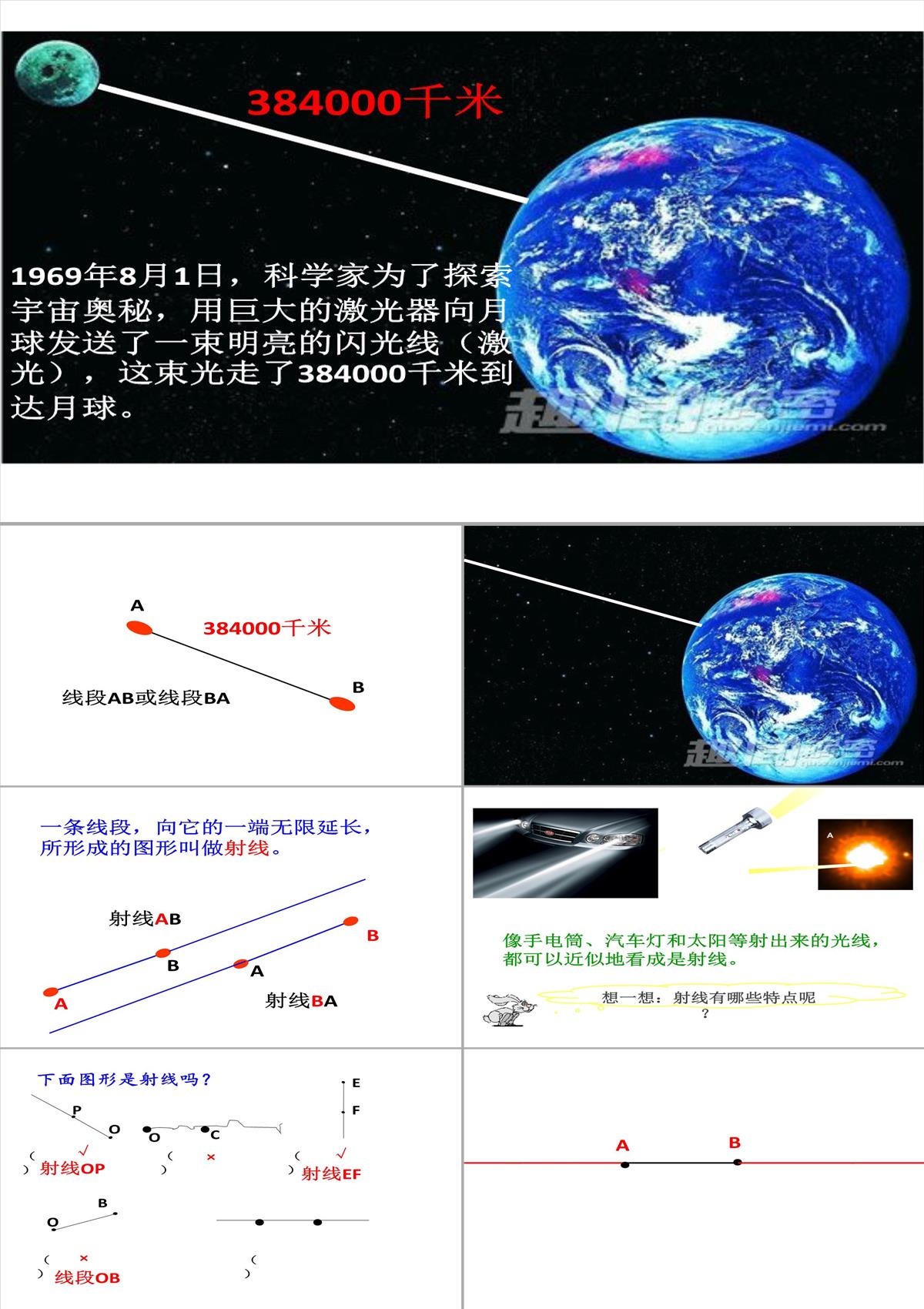 四年级上册数学课件线段射线和直线北京版1PPT模板