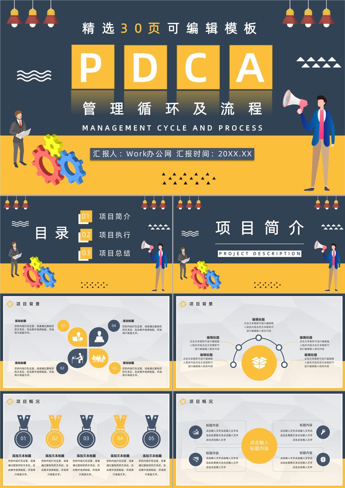 項目質量管理體系要求員工PDCA循環工作方法培訓心得PPT模板