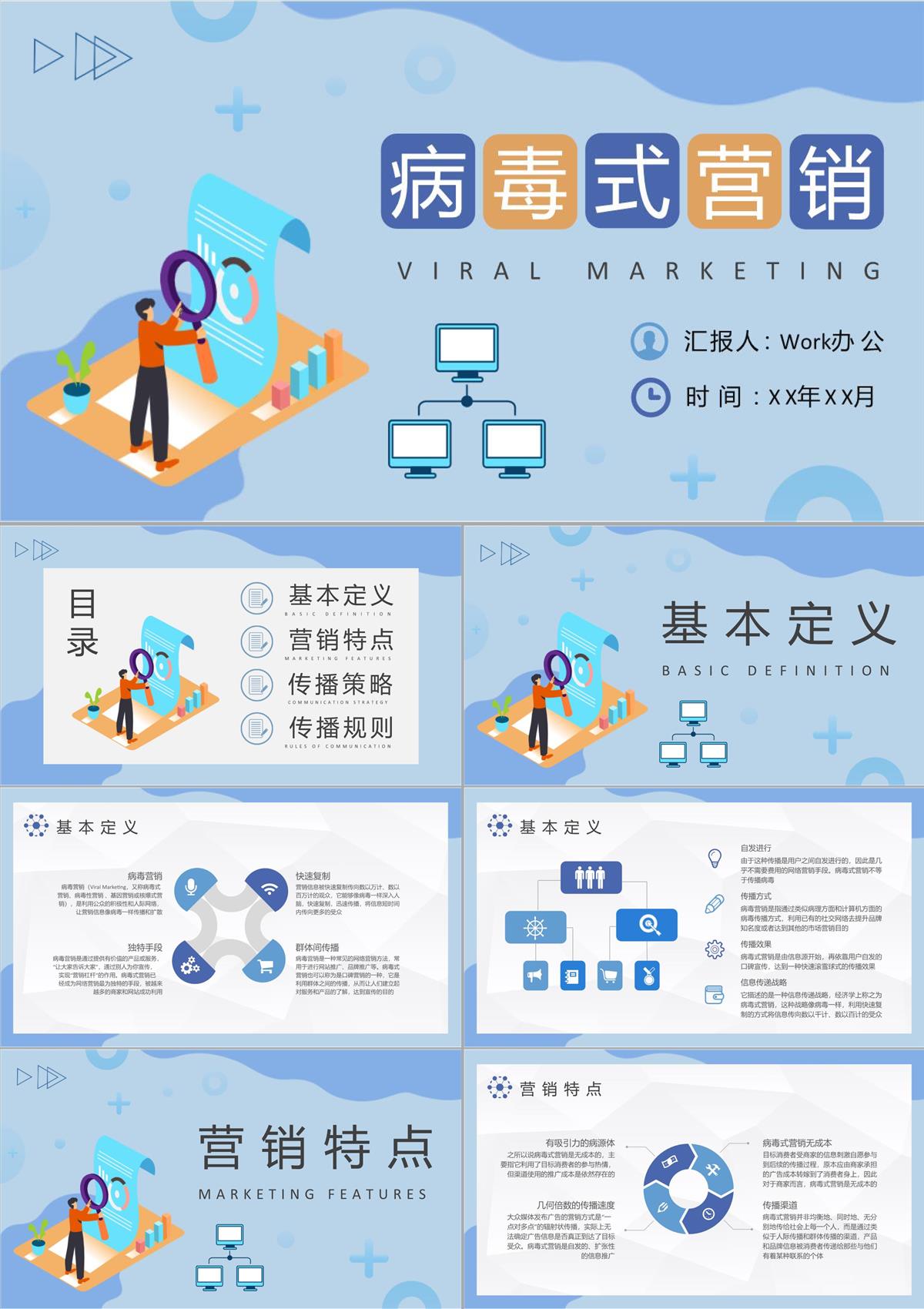 企業病毒式營銷知識培訓總結社會化營銷計劃方案PPT模板