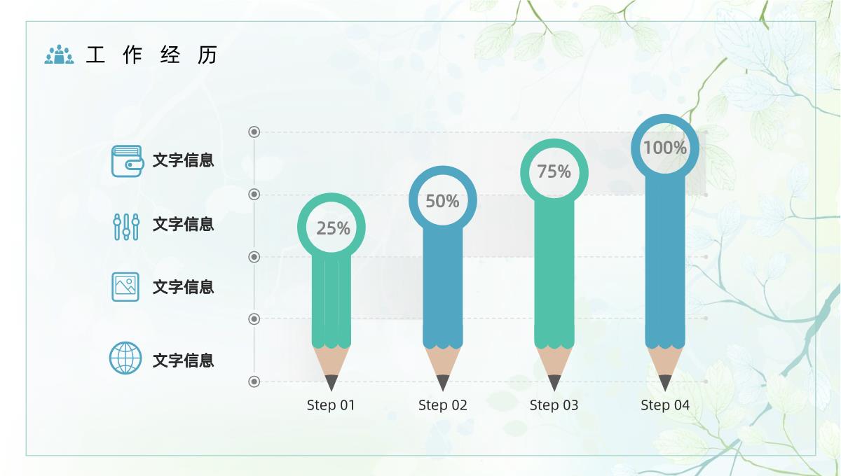 小清新简约文艺手绘岗位竞聘个人简历PPT模板_07