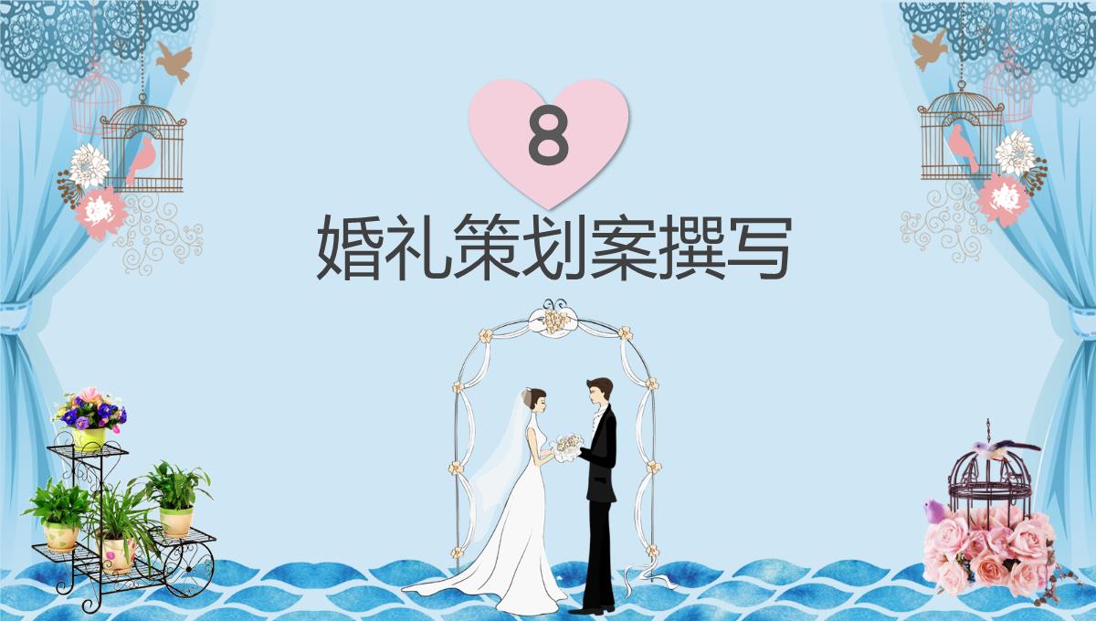 蓝色简约商务风婚礼策划师谈单员培训之了解婚礼PPT模板_19