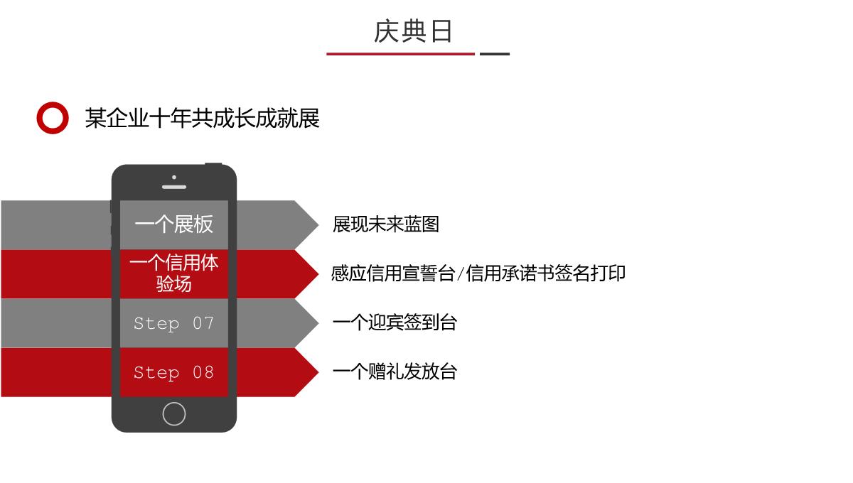 红黑撞色简约风公司10周年庆典活动策划方案PPT模板_27