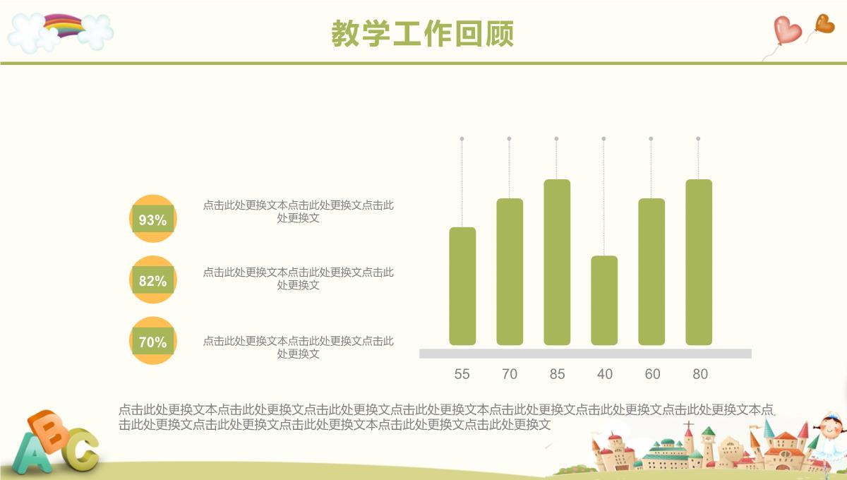 时尚简约简洁幼儿园家长会教育工作总结报告PPT模板_06