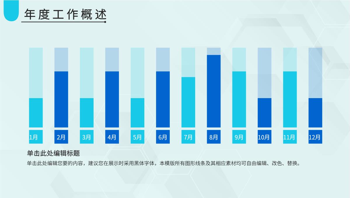 浅蓝色简洁风格公司企业年终总结年中工作总结汇报PPT模板_06