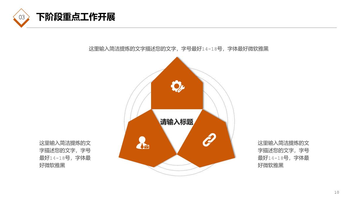 橙色简约风年中总结工作计划述职报告PPT模板_10