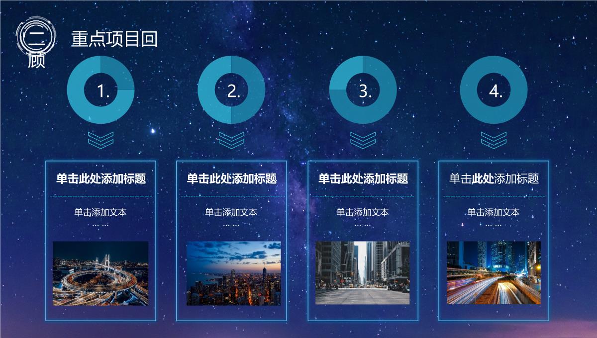 大气唯美蓝色星空企业年中总结员工述职汇报通用PPT模板_05