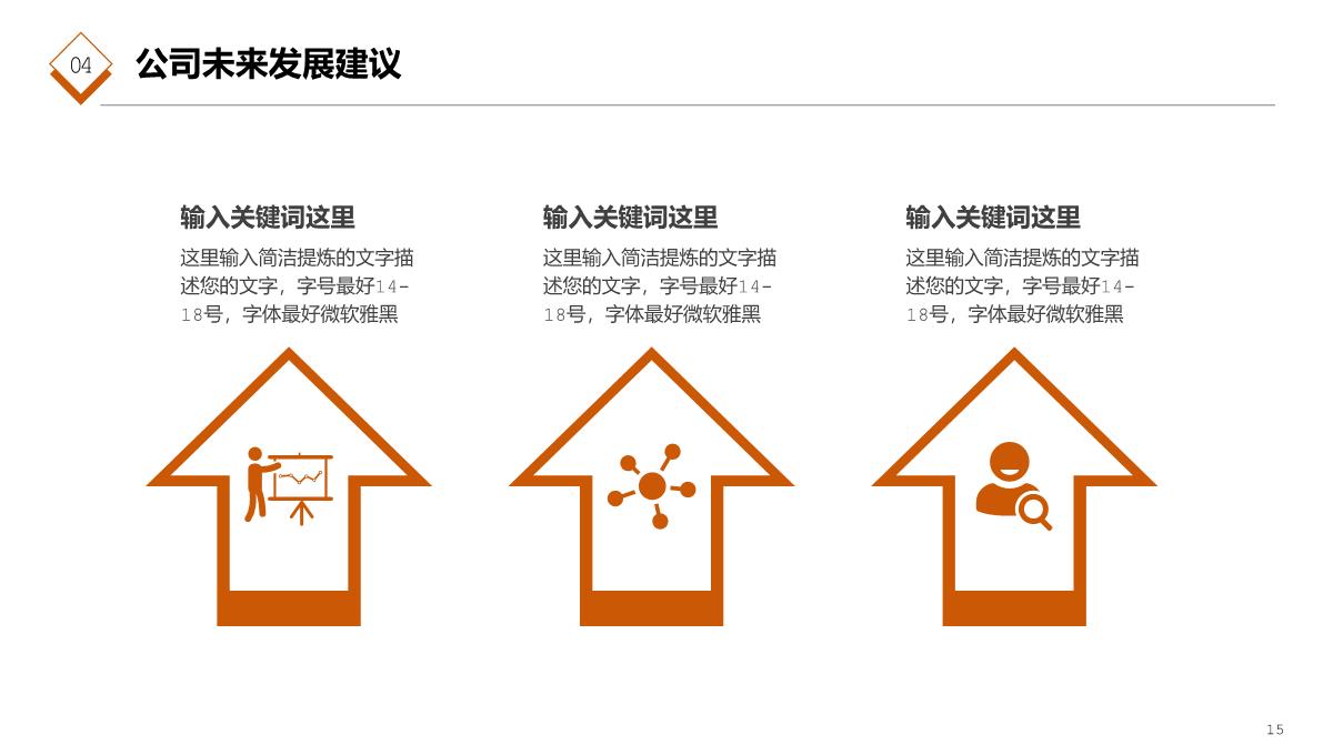 橙色简约风年中总结工作计划述职报告PPT模板_15