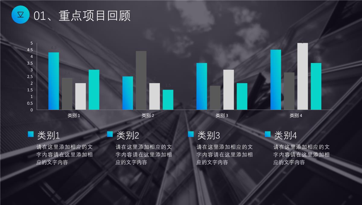 高端渐变蓝年中工作年终总结总结项目汇报述职报告工作计划通用PPT模板_07