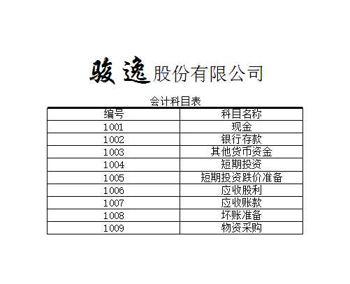 记账凭证Excel模板