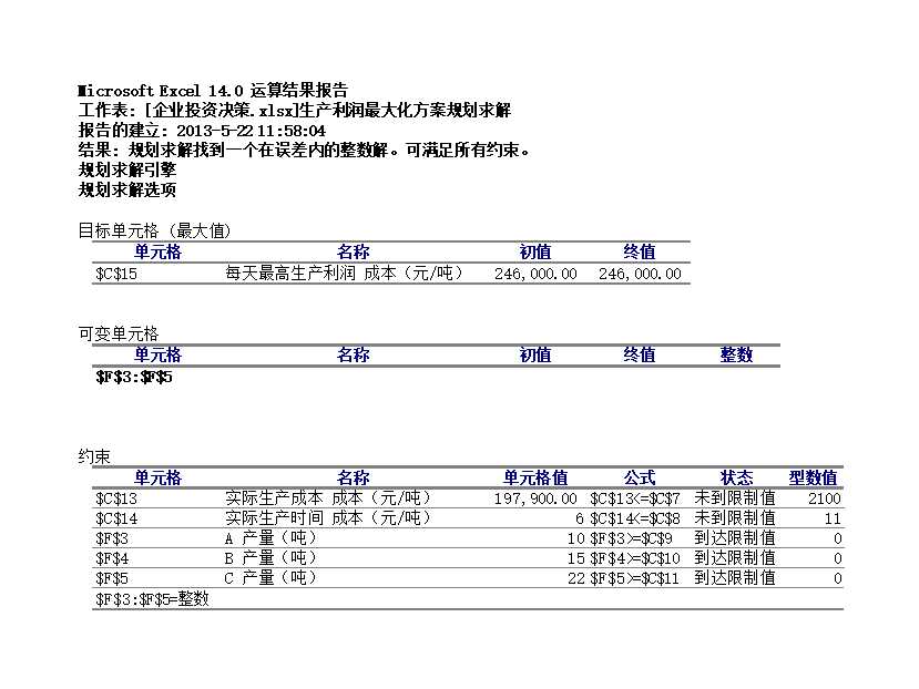 企业投资决策Excel模板_04