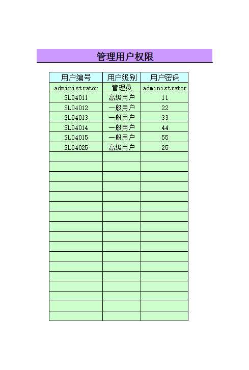 用户权限管理系统Excel模板_02