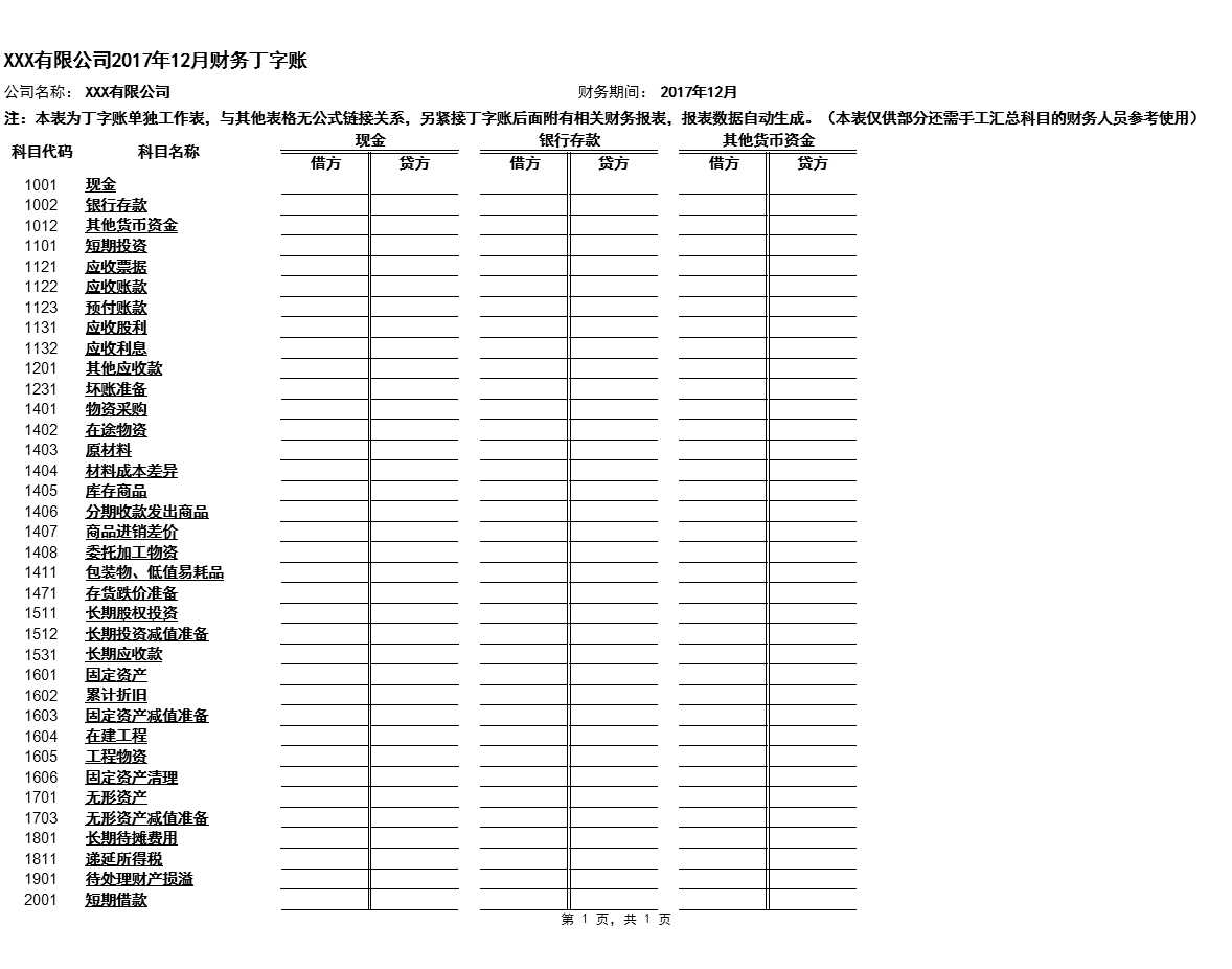 Excel财务账Excel模板_10