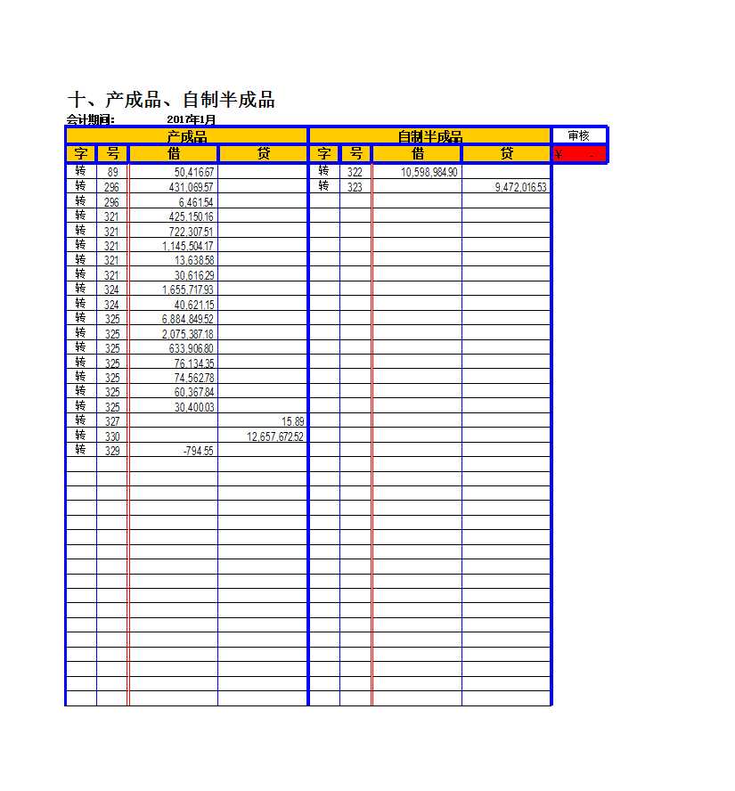 (记账凭证)过录簿WY10[1].1-手工账必备(融合会计业务检查、三大财务报表自动生成)Excel模板_16