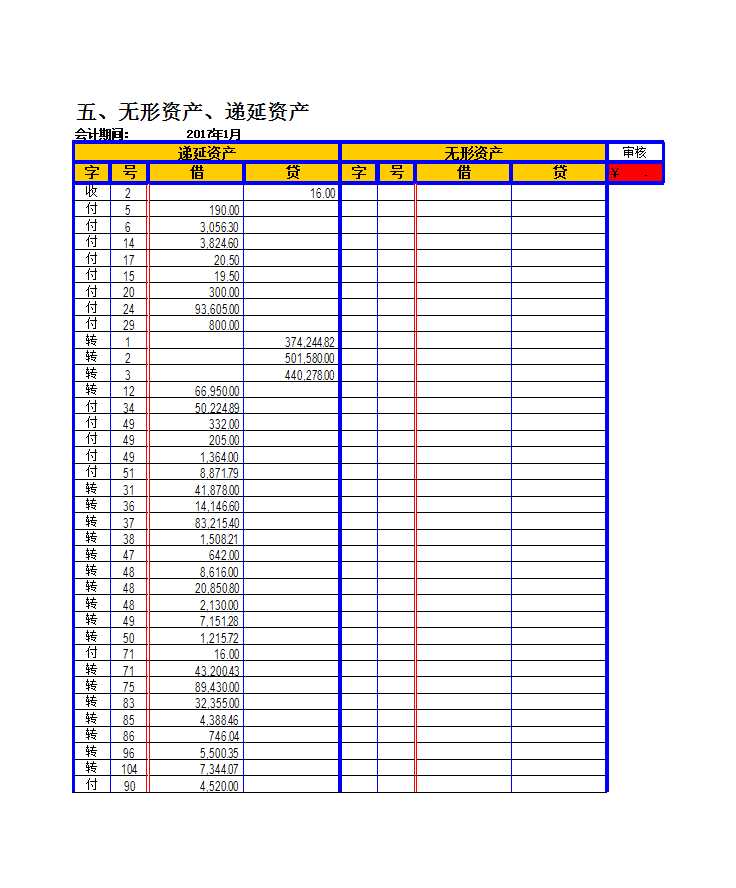 (记账凭证)过录簿WY10[1].1-手工账必备(融合会计业务检查、三大财务报表自动生成)Excel模板_11