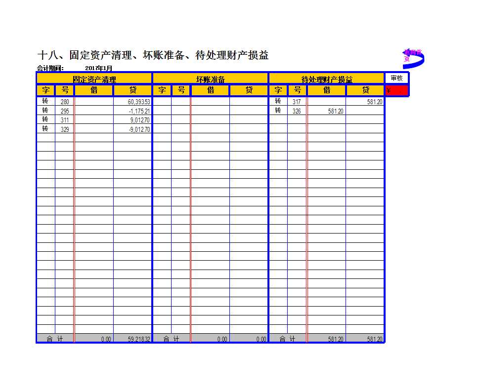 (记账凭证)过录簿WY10[1].1-手工账必备(融合会计业务检查、三大财务报表自动生成)Excel模板_24