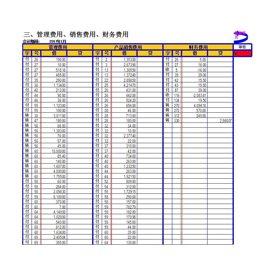 (记账凭证)过录簿WY10[1].1-手工账必备(融合会计业务检查、三大财务报表自动生成)Excel模板_09