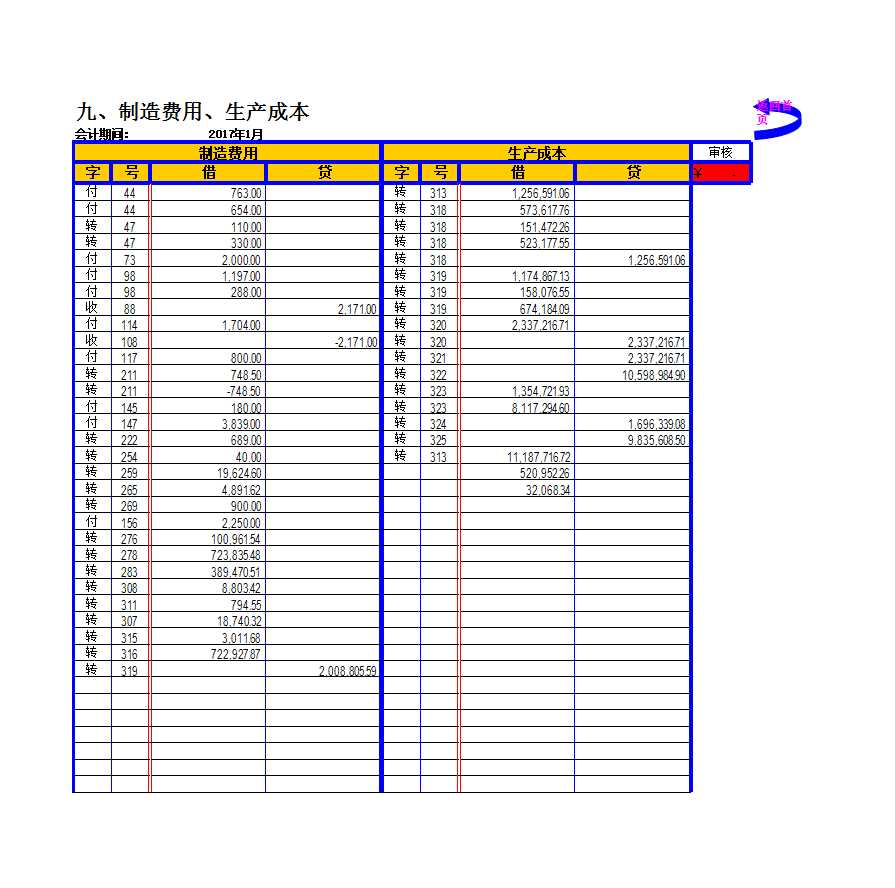 (记账凭证)过录簿WY10[1].1-手工账必备(融合会计业务检查、三大财务报表自动生成)Excel模板_15