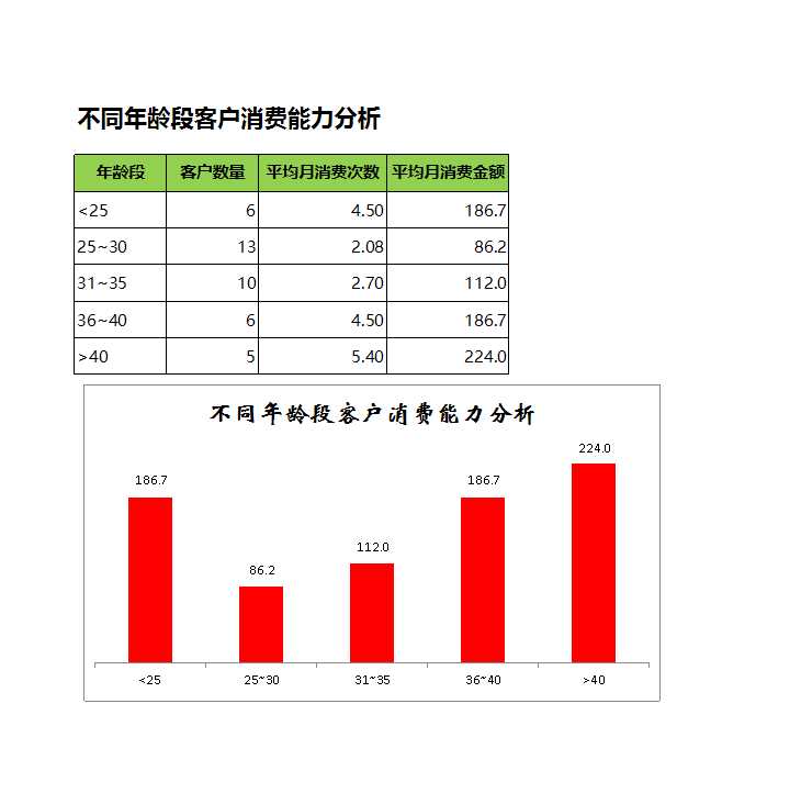 不同年龄段客户消费能力分析Excel模板_02