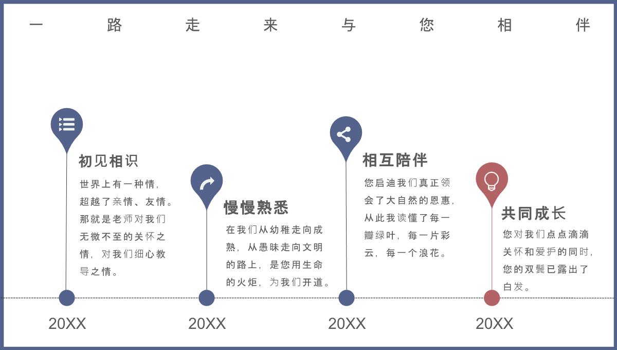 蓝色简约风教师节快乐感恩祝福节日活动策划PPT模板_05