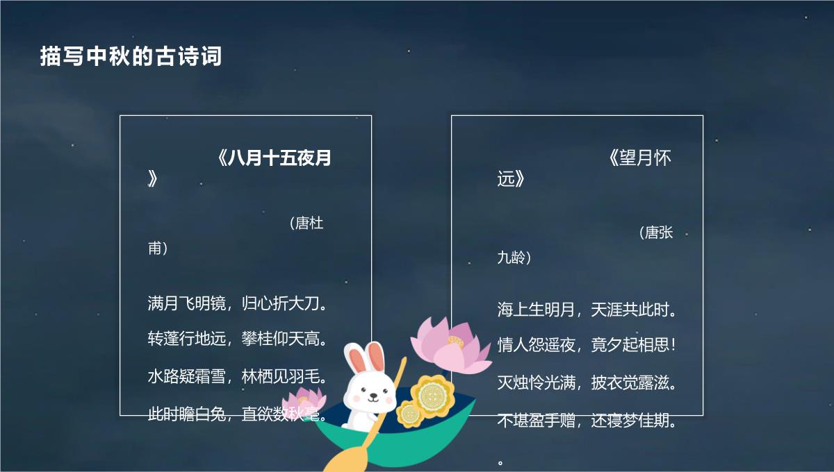 灰蓝可爱卡通风中秋介绍主题班会中秋节的历史起源PPT模板_19