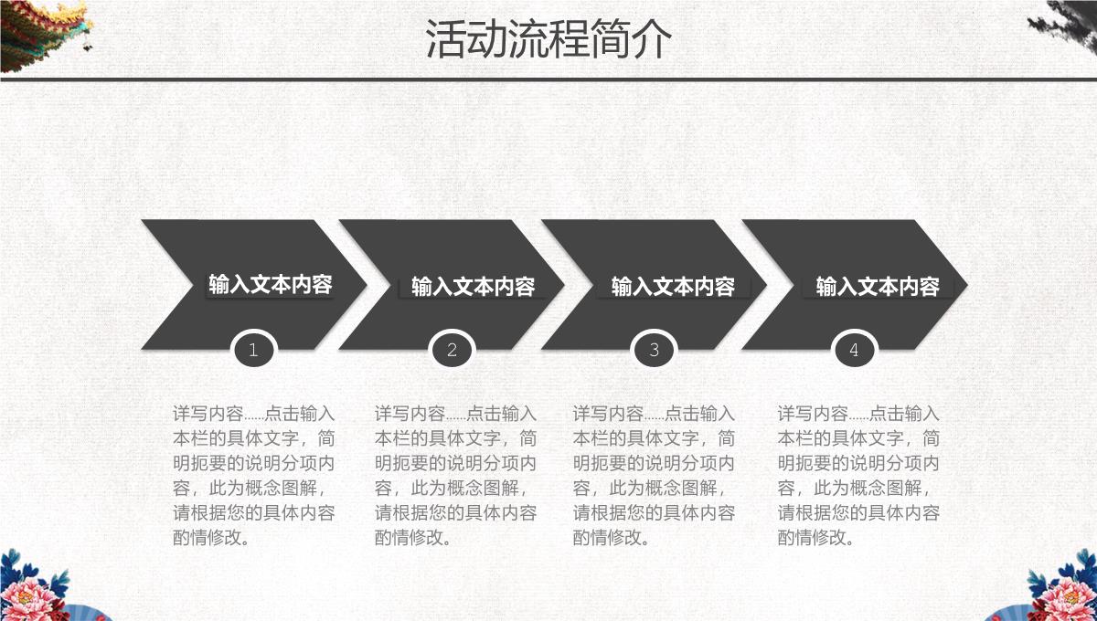 蓝白水墨中国风重阳节主题活动宣传方案PPT模板_08