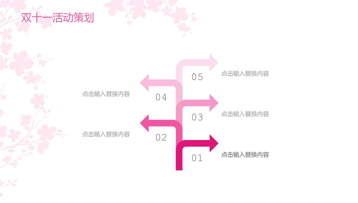 粉色小清新双十一活动应急预案与活动预算PPT模板_21