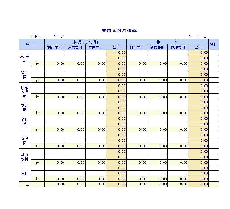 收款、付款管理表格以及日报表、月报表等大全Excel模板_04