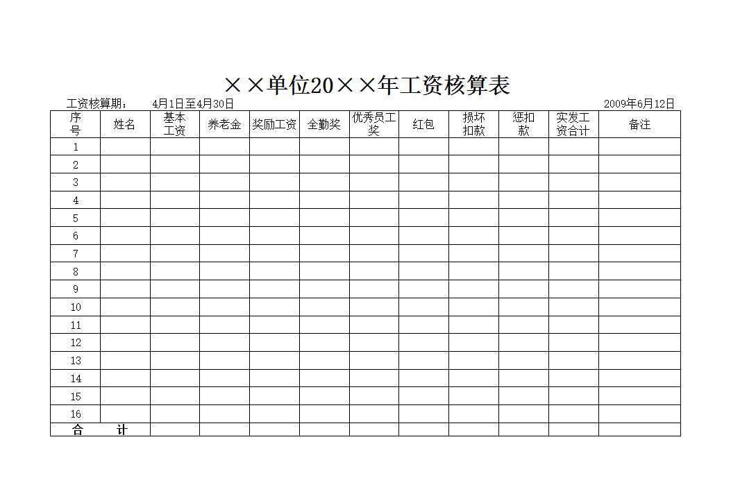 企業公司的絕妙工資條Excel模板