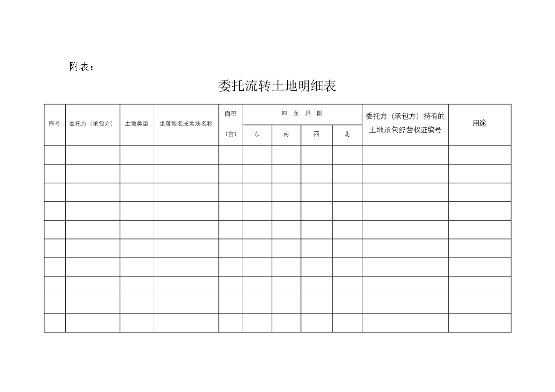 浙江省农村土地承包经营权流转合同示范文本Word模板_26