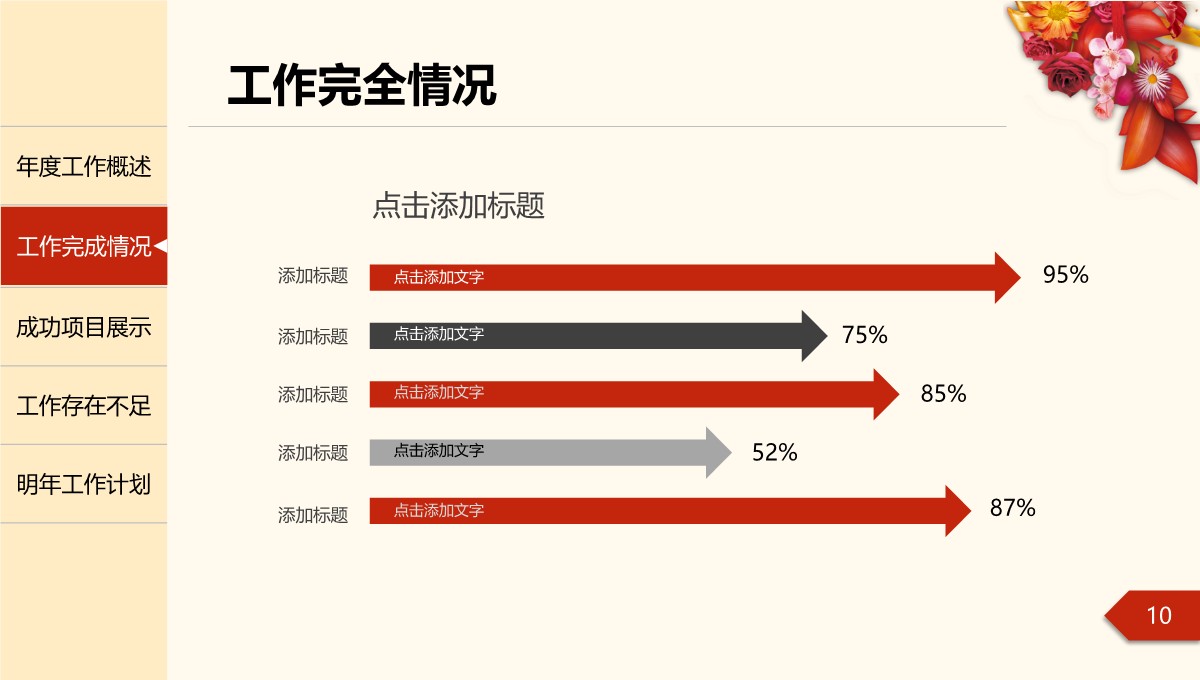 红色商务年终总结PPT模板_10