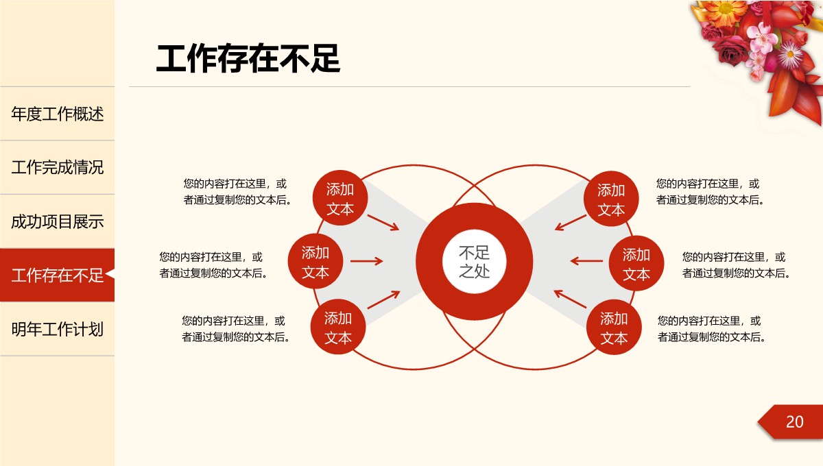 红色商务年终总结PPT模板_20