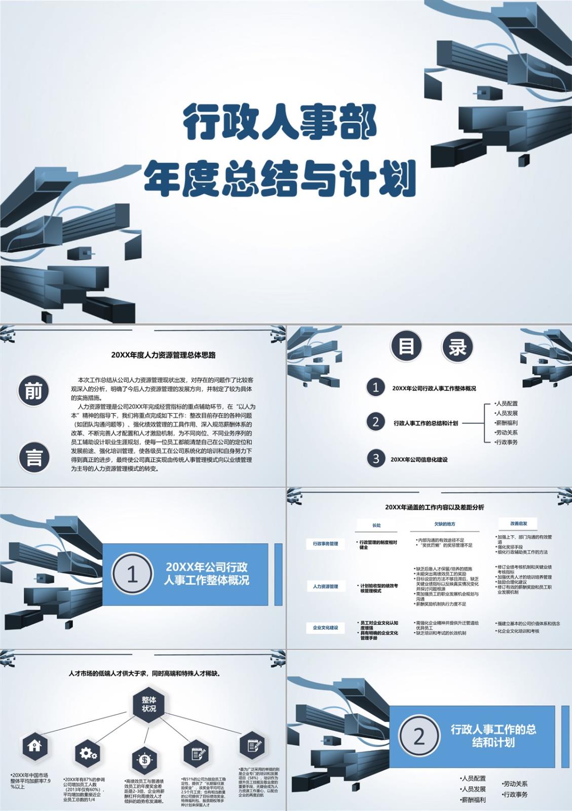 企業(yè)信息化時代的人事行政探索與發(fā)展工作總結PPT模板