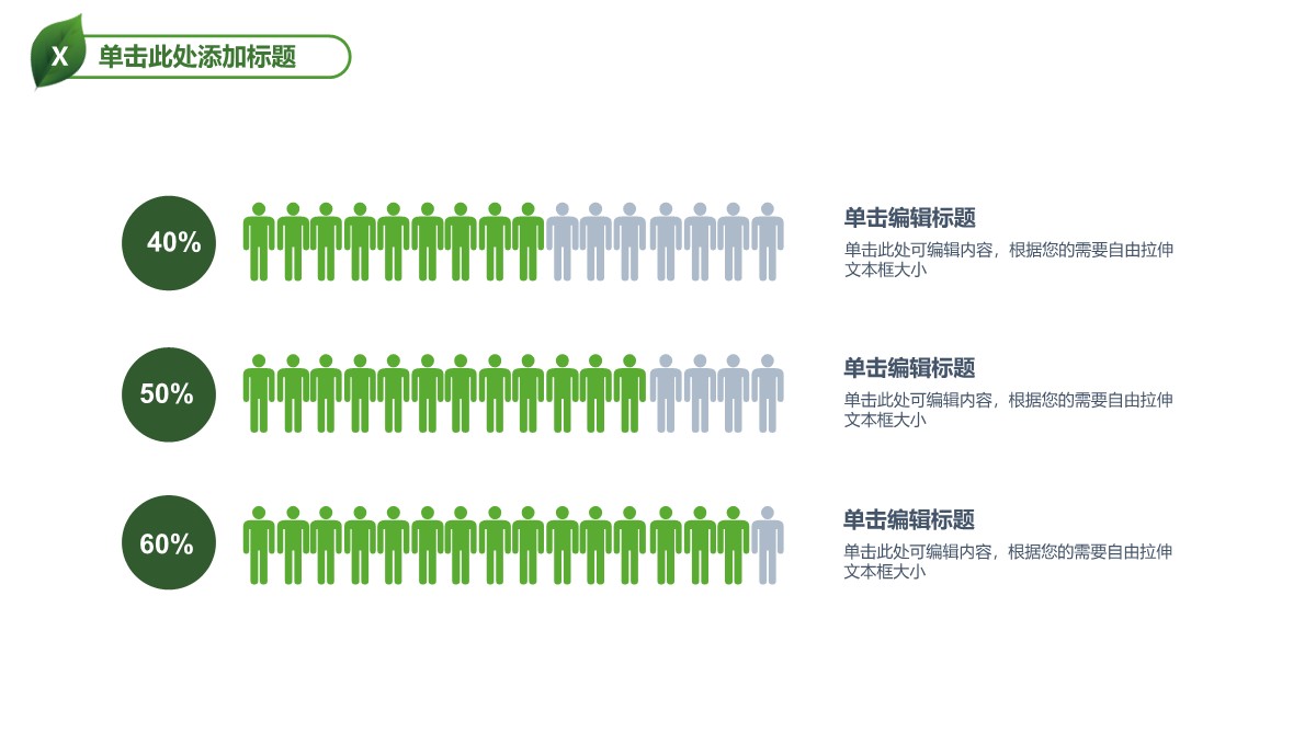 小人人数比例分析说明PPT模板-1