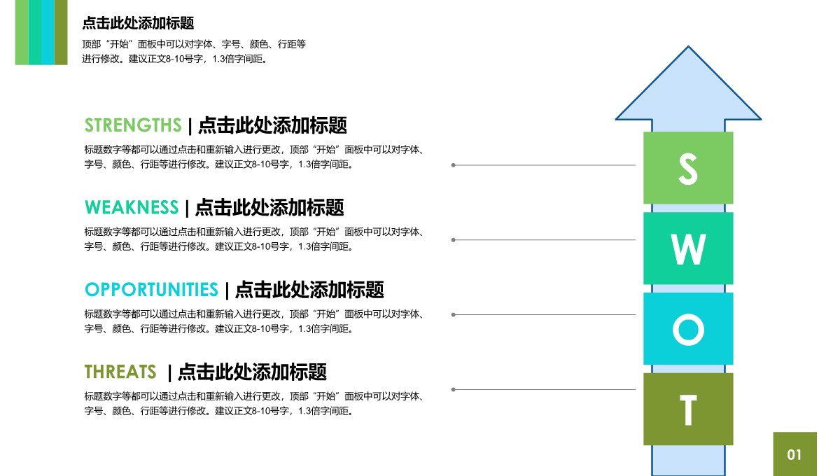 SWOT 分析图-商业图表-彩色时尚-3PPT模板_03