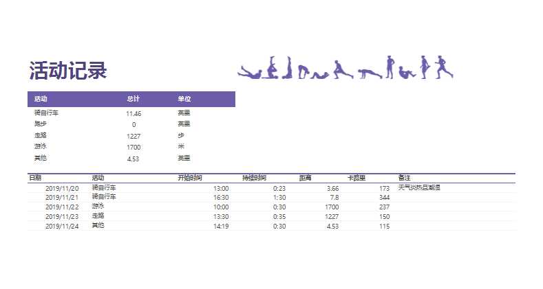 健身计划-Excel图表Excel模板_06