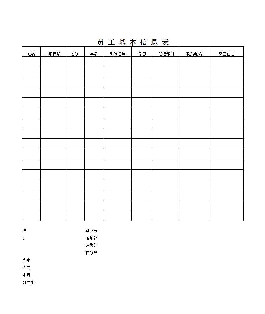 销售数据统计与员工信息表Excel模板_03